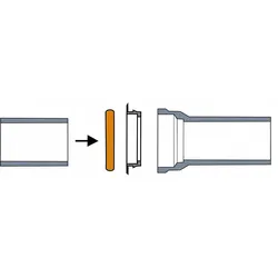 Gummi-Rollringe „A'' (Ausführung: Gummi-Rollringe ''A''Übergangsringe auf Kunsstoffrohre DN 50 48x14.4mm Art. 3268)