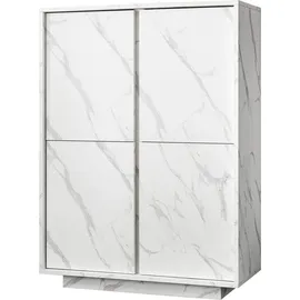 INOSIGN Highboard »Carrara« grifflos weiß