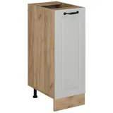 Vicco Apothekerschrank R-Line, Weiss Landhaus/Goldkraft Eiche, 30 cm ohne Arbeitsplatte