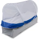 Travelnet Pop-up-Moskitonetzzelt PURE, L210x B80x H85cm, 1 Person, Blau/Weiß weiß|blau 100