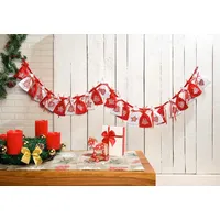 Infactory Adventskalender-Girlande mit 24 XL-Säckchen, 15 x 10,5 cm,