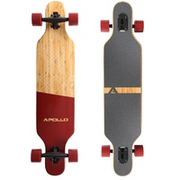 Apollo Longboard Bali Special Edition Komplettboard mit High Speed ABEC Kugellagern, Drop Through Freeride Skaten Cruiser Boards
