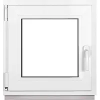 Framex Kellerfenster Weiß BxH 60x60cm (600x600mm) 2fach (32mm) Dreh Kipp DIN Links - Kunststofffenster Premium Fenster - Alle Größen - Weiß