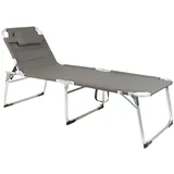 Spetebo Gartenliege XXL 200 x 70 cm Grau
