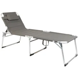 Spetebo Gartenliege XXL 200 x 70 cm Grau