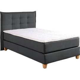 Home Affaire Boxspringbett inklusive Komfortschaum-Topper grau