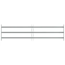 vidaXL Fenstergitter Verstellbar mit 3 Querstäben 1000-1500 mm