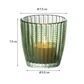 Boltze Teelichthalter Marilu Glas grün