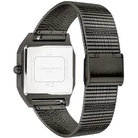 Liebeskind Berlin "Vinyl Vision", schwarz, Armbanduhren, Damen, Quarzuhr, Armbanduhr, Damenuhr, Edelstahlarmband, analog