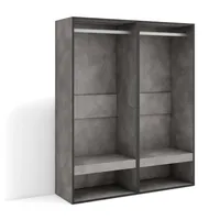 SKRAUT HOME Offener Kleiderschrank, Kleidung, Schuhe, 120x145x35 cm, Schlafzimmer,