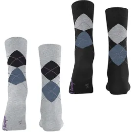 Burlington Everyday Argyle 2 Paar Grau 36-41