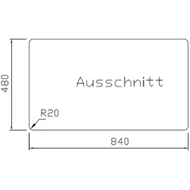 Franke Basis BFG 611-86 glacier + Excenterbetätigung