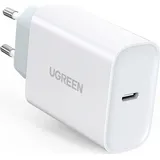 UGREEN Schnelles Usb Typ C Power Delivery Ladegerät 30 W Quick Charge 4.0 Netzteil, Weiß