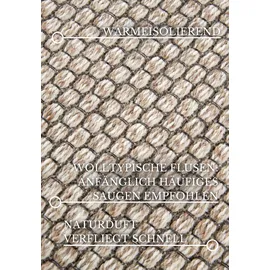 Villeroy & Boch Charles beige, B:200cm H:5mm L:290cm, Schurwolle, Teppiche, Schurwolle, Wolle, Natur, Wohnzimmer, Schlafzimmer, Boho, Skandi
