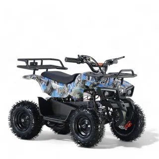 KXD ATV M2/M8 1000W 36V Elektro 25 km/h 6" Elektroquad Quad Mini Pocket Kinderquad Sportquad Funsport Elektrofahrzeug Offroad Enduro (Grafity Blau, KXD ATV M8 1000W 25km/h 36V Elektroquad Extreme)