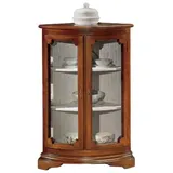 JVmoebel Vitrine Eck Vitrine Glas Schrank Wohnzimmer Schaufenster Luxus Braun Vitrinen (1-St., Eckvitrine) Made in Europa braun