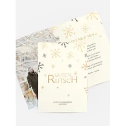 Neujahrskarten selbst gestalten mit Spruch und Fotos im Onlinedesigner bei Meine-Kartenmanufaktur.de