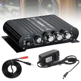 HiFi Audio Verstärker, Bluetooth Verstärker Mini verstärker 20WX2+40W ST-838, Subwoofer 2.1-Kanal-Verstärker mit AUX, Stereo Verstärker Class D Mit Stromadapter, HiFi Verstärker für Lautsprecher