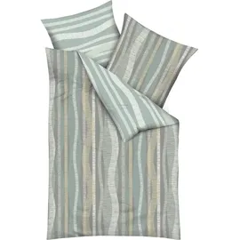 KAEPPEL Curvy Gestreift Grün 135 x 200 cm + 80 x 80 cm