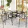 Outsunny Gartentisch 150 x 90 x 73 cm Schwarz