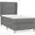 vidaXL Boxspringbett 100 x 200 cm Dunkelgrau