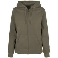 Build Your Brand Basic Reißverschlusspullover Olive M