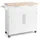 Costway Kücheninsel mit Arbeitsplatte Weiß 94 x 45.5 x 94.5 cm