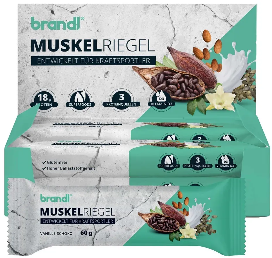 Eiweiß-Riegel für Sportler | Protein-Riegel mit 18g Eiweiß aus 3 Quellen 12 St