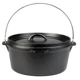Garden Pleasure Dutch Oven 5 Liter Gusseisen schwarz