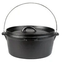 Garden Pleasure Dutch Oven 5 Liter Gusseisen schwarz