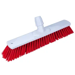 METRO Professional Bodenbürste, Polypropylen / Polyester, 40 x 7.5 x 15 cm, nach HACCP-Standards, weiß / rot