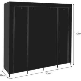 ruhhy Kleiderschrank Ruhhy 170 x 170 x 0 cm Schwarz