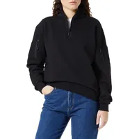 Mil-Tec Tactical Sweatshirt m. Zipper Schwarz, S