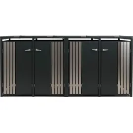MCW Mülltonnenverkleidung O67 122 x 264 x 84 cm anthrazit