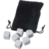 BUTLERS 12 Kühlsteine mit Beutel Granit 2x2cm Grau - ON THE ROCKS - Wiederverwendbare Eiswürfel für Whiskey & Cocktails | Whisky Stones