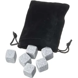 BUTLERS 12 Kühlsteine mit Beutel Granit 2x2cm Grau - ON THE ROCKS - Wiederverwendbare Eiswürfel für Whiskey & Cocktails | Whisky Stones