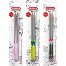 Herlitz 10786952, Bleistift my.pen, HB, 2 Stück, sortiert