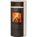 THERMIA Kaminofen München V3 braun Speckstein creme weiß beschichtet - Creme