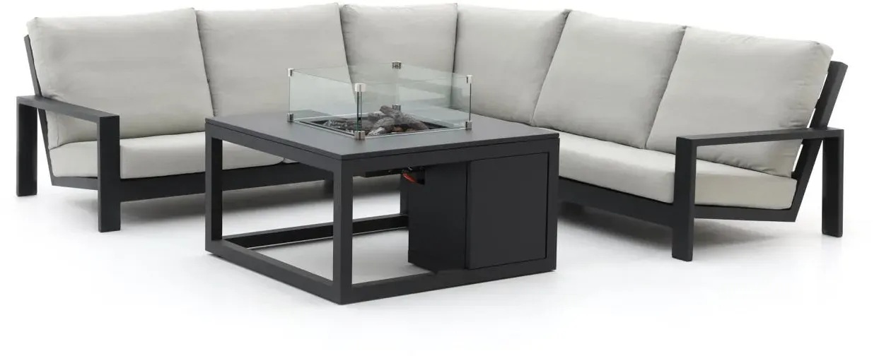 Bellagio Vezzano/Cosi 100 cm Ecklounge-Set mit Feuertisch 4-teilig