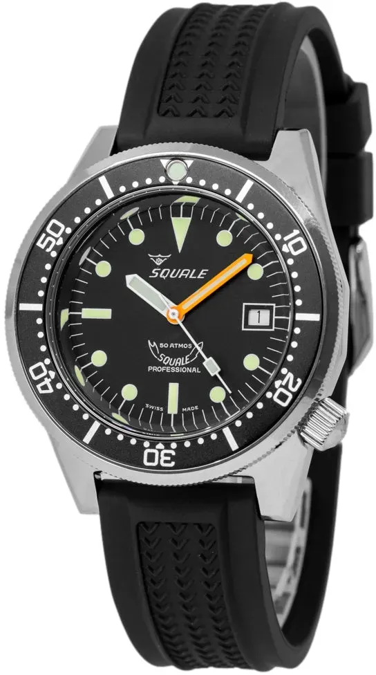 Squale Men's 1521BKBL.VO Black Blasted 1521 Auto