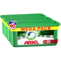 Ariel All-in-1 PODS Waschflüssigkeit Waschmittel Tabletten/Kapseln, 90 Waschgänge (30 x 3) mit OXI-Fleckenentferner-Effekt, extra Fleckenentfernung für extra Hygiene