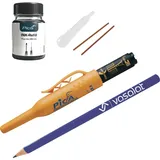 Vasalat Pica Ink Tieflochmarker Für Bohrlöcher - Bohrlochmarker Mit Pica Ink Refill Set, 25ml In Schwarz