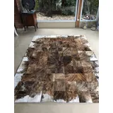 Vip-leather NEU KUHFELL Patchwork Teppich Cod 1827 (120 cm x 180 cm)