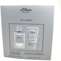 S.Oliver Black Label Eau Legere Set (Black Label Eau De Toilette,30ml+Black Label Duschgel und Shampoo,75ml), 105 ml