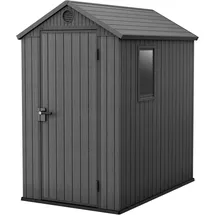 KETER Darwin 4x6 Geräteschuppen 1,26 x 1,85 x 2,05 m schiefergrau