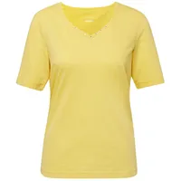 GOLDNER Halbarm Basic-Shirt aus Baumwolle in margerite | Gr.: 50