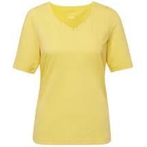 GOLDNER Halbarm Basic-Shirt aus Baumwolle in margerite | Gr.: 50