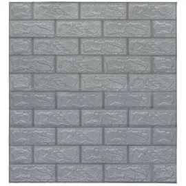 vidaXL 3D Tapete Ziegelstein Selbstklebend 77 cm 40 Stk. Anthrazit 150723