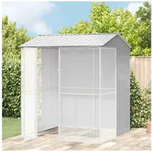 vidaXL Vogelkäfig Grau 215 x 210 x 247 cm Stahl