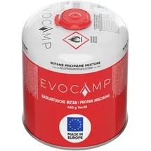 evocamp Propan Butan Gaskartuschen 450g Schraubkartusche Eurogewinde 7/16", Ventilkartusche 809 ml für Weber Grills Q100/1000-Serien,